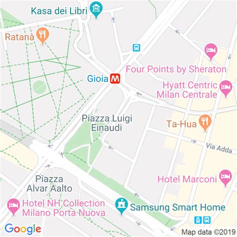 Mappa di Piazza Luigi Einaudi a Milano .